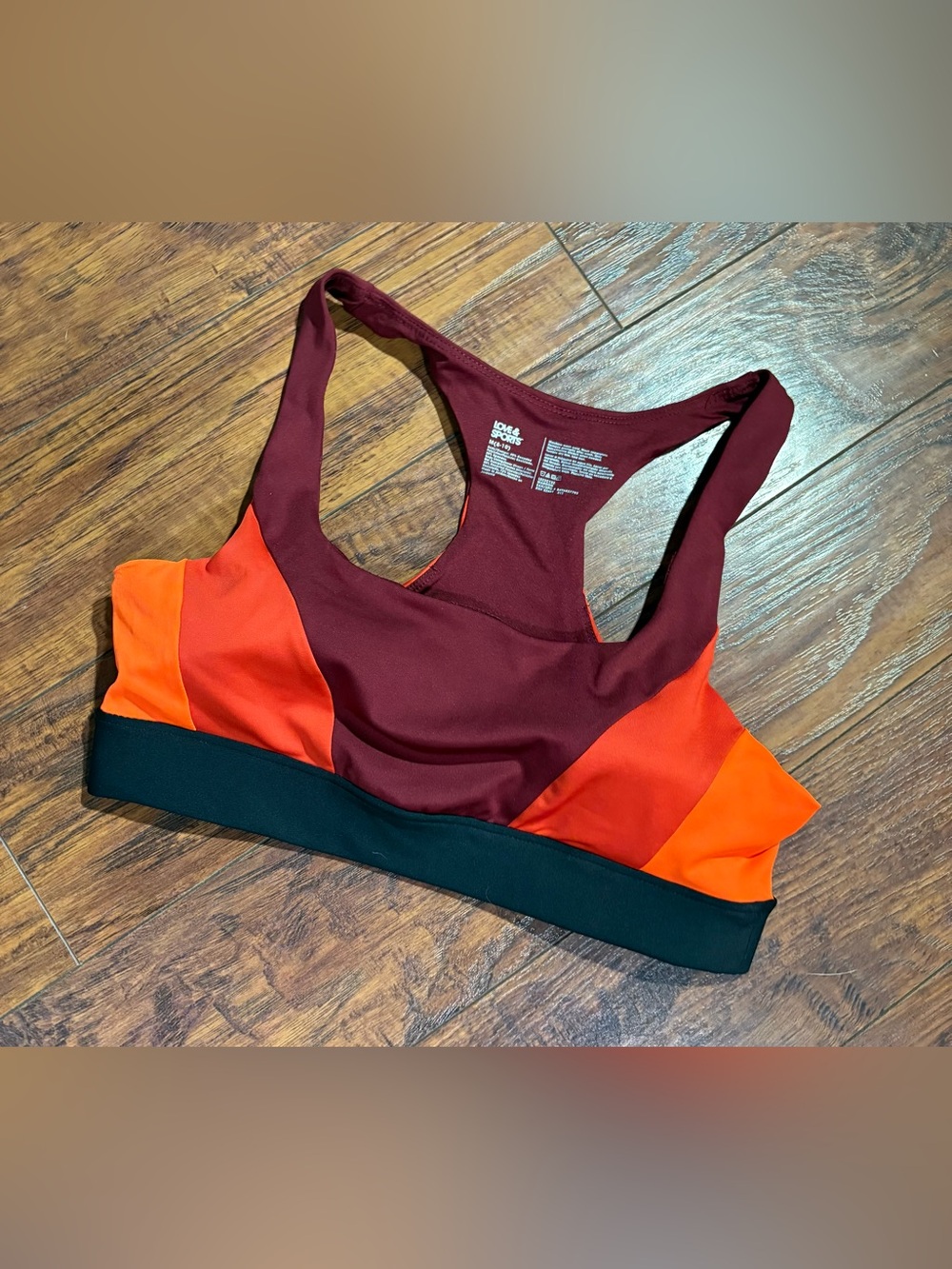 Love & Sports women’s size M color block sports bra